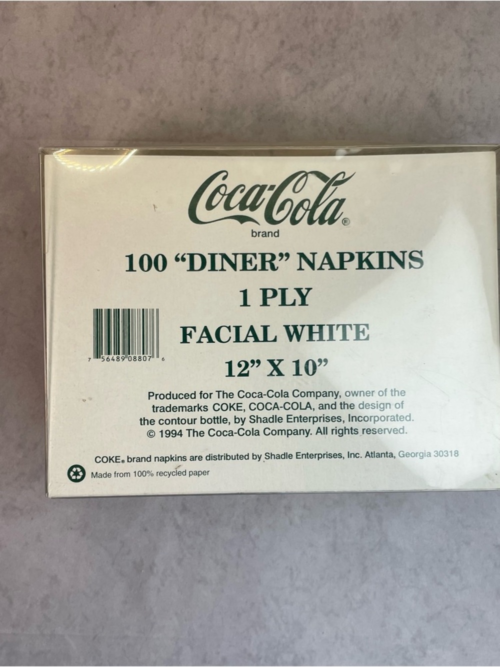 Coca Cola Cream Napkins with Red Logo Row - Picture 4 of 5